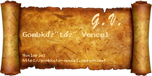 Gombkötő Vencel névjegykártya